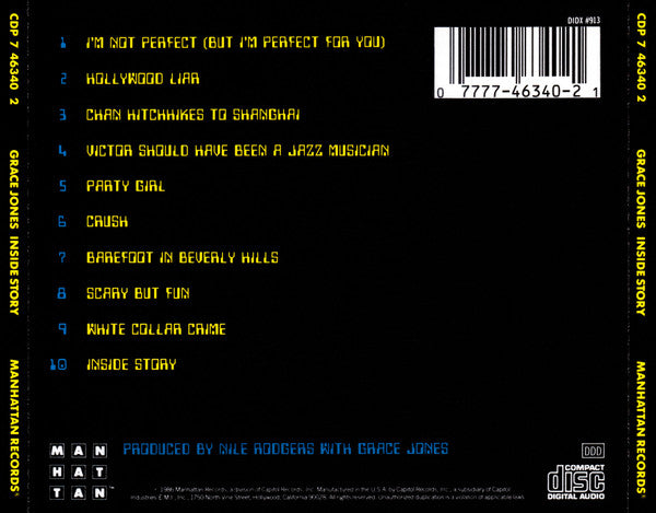 Grace Jones : Inside Story (CD, Album)