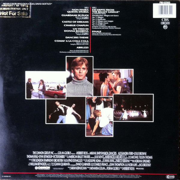 Pino Donaggio : Mikail Baryshnikov - Dancers (Original Motion Picture Soundtrack) (LP, Album)