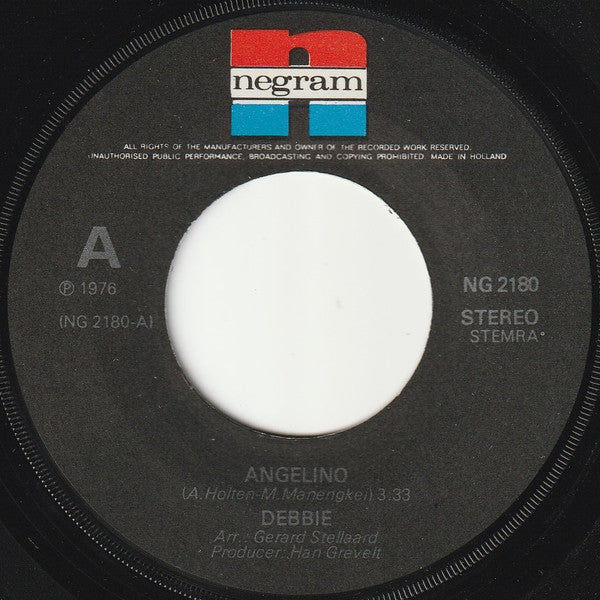 Debbie (6) : Angelino (7", Single, Yel)