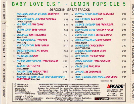 Various : Baby Love O. S. T. / Lemon Popsicle 5 (26 Rockin' Great Tracks) (CD, Comp)