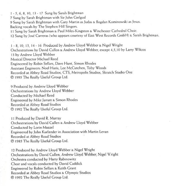 Sarah Brightman & Andrew Lloyd Webber : Surrender: The Unexpected Songs (CD, Comp)