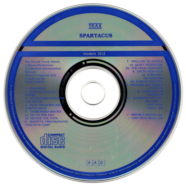 Alex North : Spartacus (CD, Album, RE)
