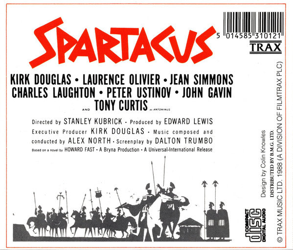 Alex North : Spartacus (CD, Album, RE)