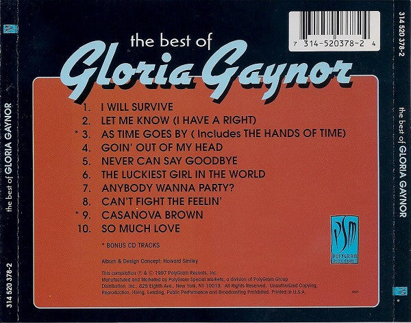 Gloria Gaynor : The Best Of Gloria Gaynor (CD, Comp)