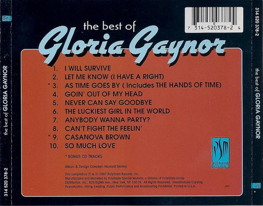 Gloria Gaynor : The Best Of Gloria Gaynor (CD, Comp)