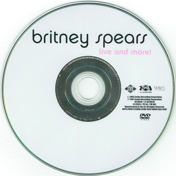 Britney Spears : Live And More! (DVD-V, PAL)