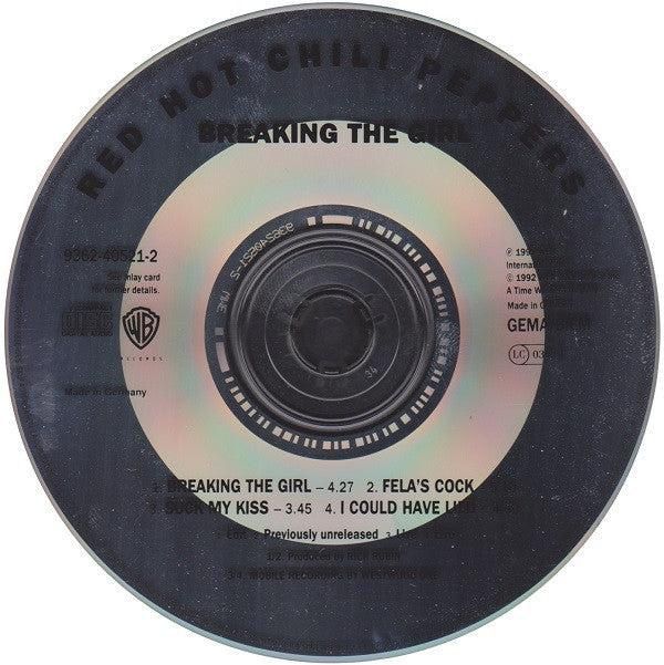 Red Hot Chili Peppers : Breaking The Girl (CD, Single, Ltd)