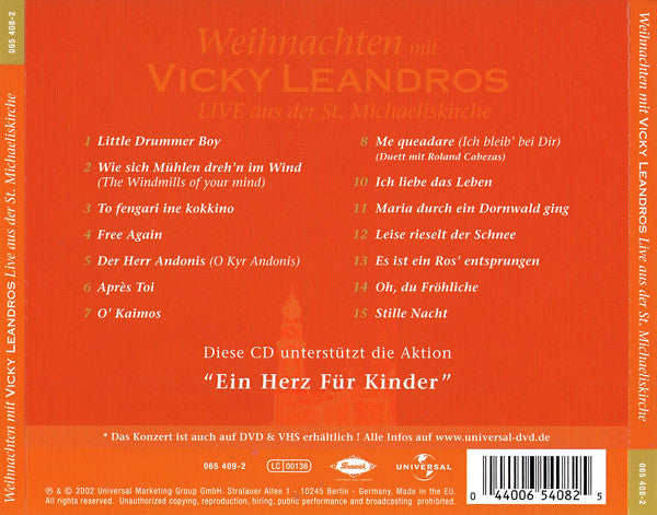 Vicky Leandros : Weihnachten Mit Vicky Leandros - Live Aus Der St. Michaeliskirche (CD, Album)
