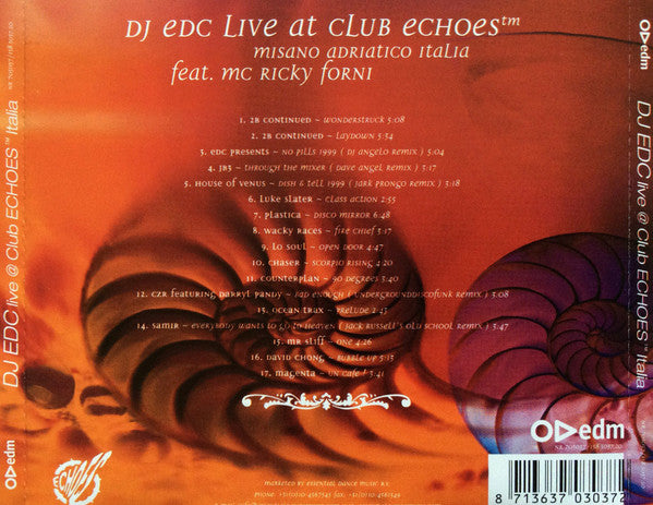 Various : DJ EDC Live @ Club Echoes™ Italia (CD, Comp, Mixed)