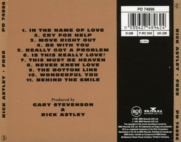 Rick Astley : Free (CD, Album)