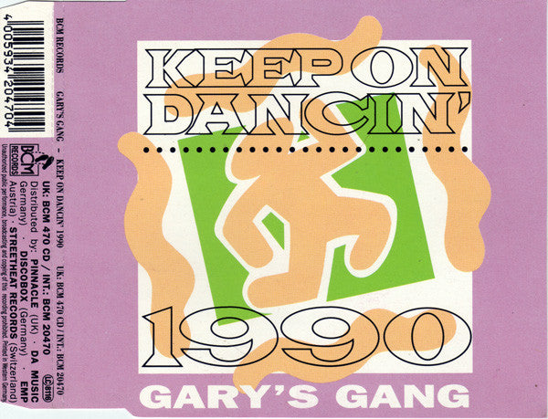 Gary's Gang : Keep On Dancin' 1990 (CD, Maxi)