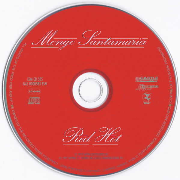 Mongo Santamaria : Red Hot (CD, Album, RM)