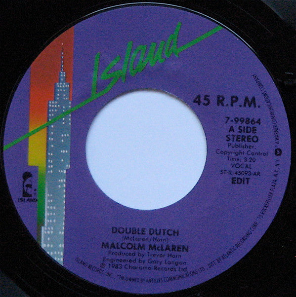 Malcolm McLaren : Double Dutch (7", Styrene, AR )