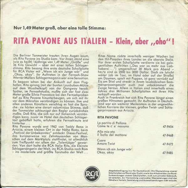 Rita Pavone : Cuore / Amore-Twist (7", Single)