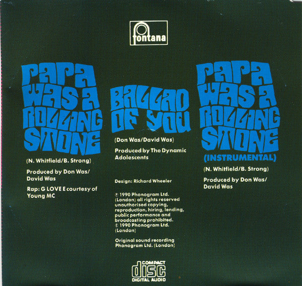 Was (Not Was) : Papa Was A Rolling Stone (CD, Single)