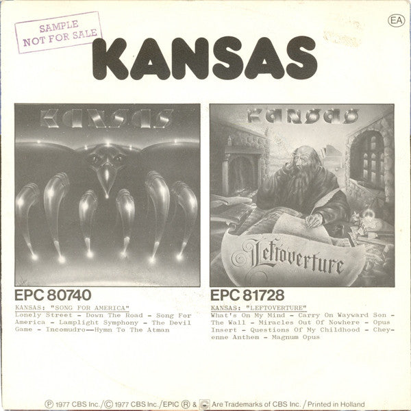 Kansas (2) : What's On My Mind (7", Single)