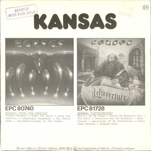 Kansas (2) : What's On My Mind (7", Single)