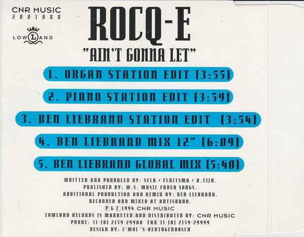Rocq-e Harrell : Ain't Gonna Let (CD, Maxi)