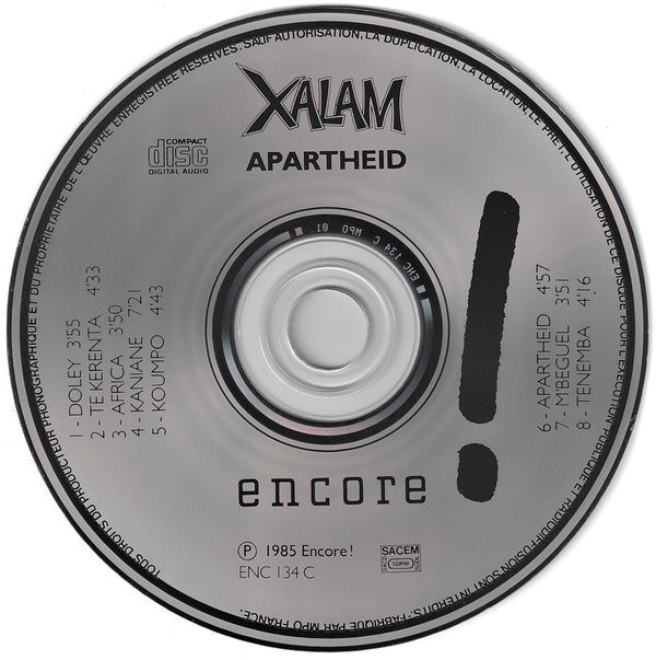 Xalam : Apartheid (CD, Album)