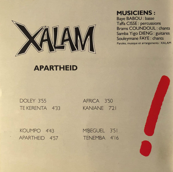 Xalam : Apartheid (CD, Album)