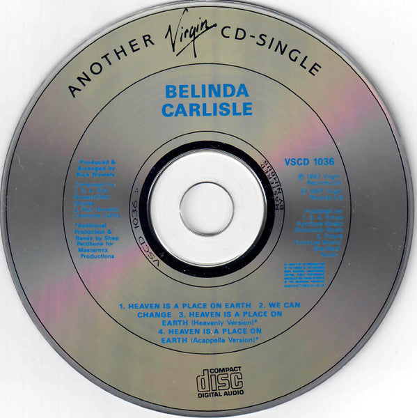 Belinda Carlisle : Heaven Is A Place On Earth (CD, Single)
