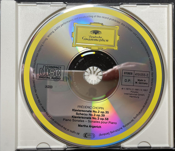 Frédéric Chopin, Martha Argerich : Klaviersonaten Nr. 2 & 3 / Scherzo Nr. 3 cis-moll (CD, Comp, RM)