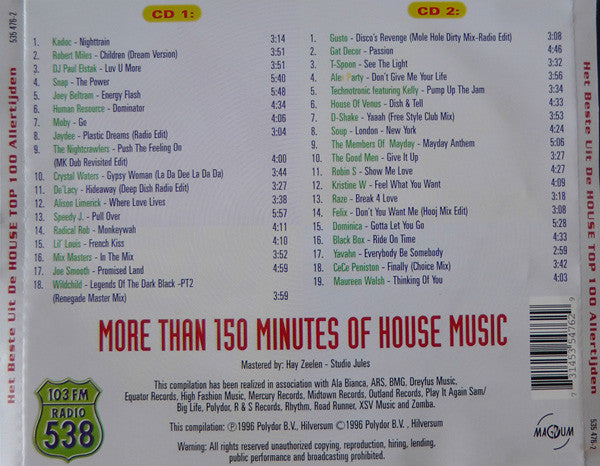 Various : Het Beste Uit De House Top 100 Allertijden (2xCD, Comp)