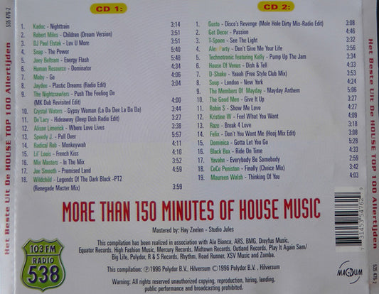 Various : Het Beste Uit De House Top 100 Allertijden (2xCD, Comp)
