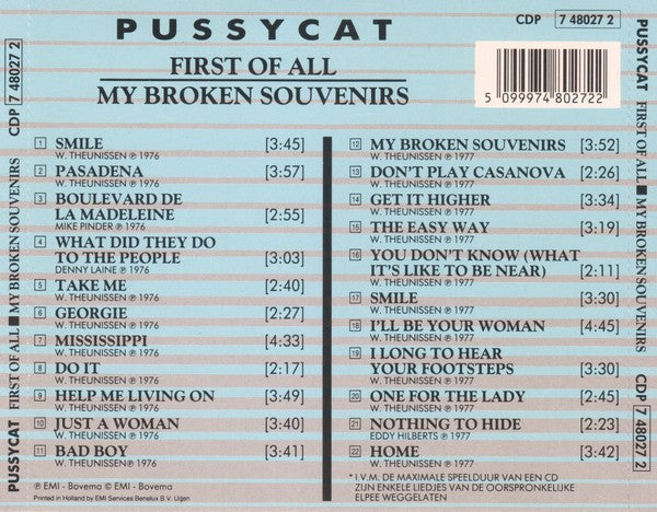 Pussycat (2) : First Of All / My Broken Souvenirs (CD, Comp)