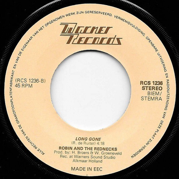 Robin And The Rednecks : Zwartemarkt Mythe (7", Single)