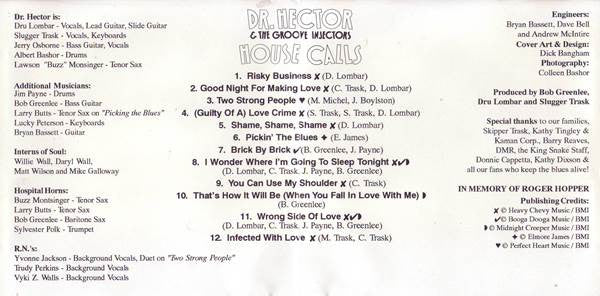 Dr. Hector And The Groove Injectors : House Calls (CD, Album)
