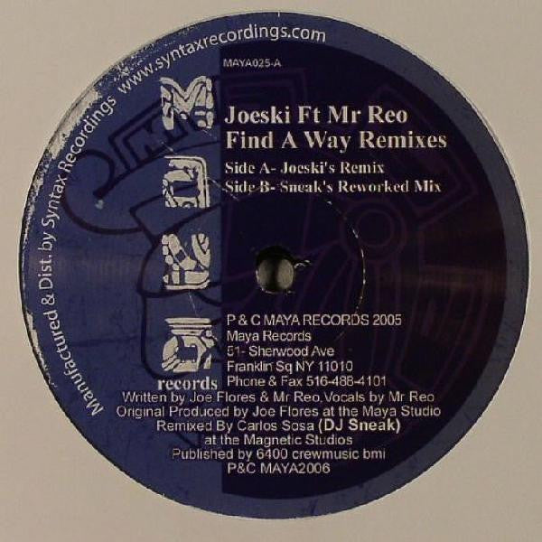 Joeski Ft Mr. Reo : Find A Way (Remixes) (12")