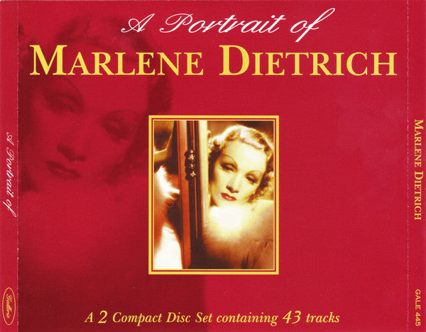 Marlene Dietrich : A Portrait Of Marlene Dietrich (2xCD, Comp, RM)