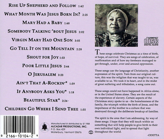 Odetta : Christmas Spirituals (CD, Album)