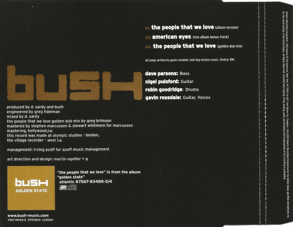 Bush : The People That We Love (CD, Single)
