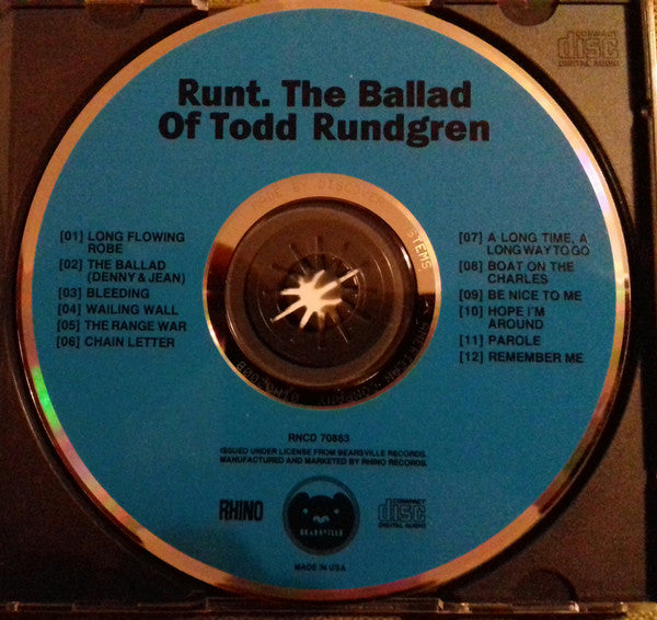 Runt.* : The Ballad Of Todd Rundgren  (CD, Album, RE, Dis)