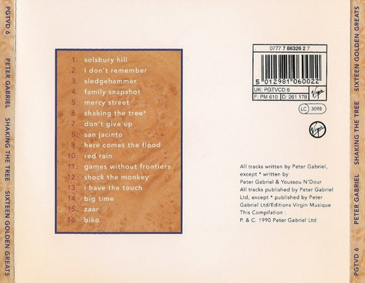 Peter Gabriel : Shaking The Tree: Sixteen Golden Greats (CD, Comp)
