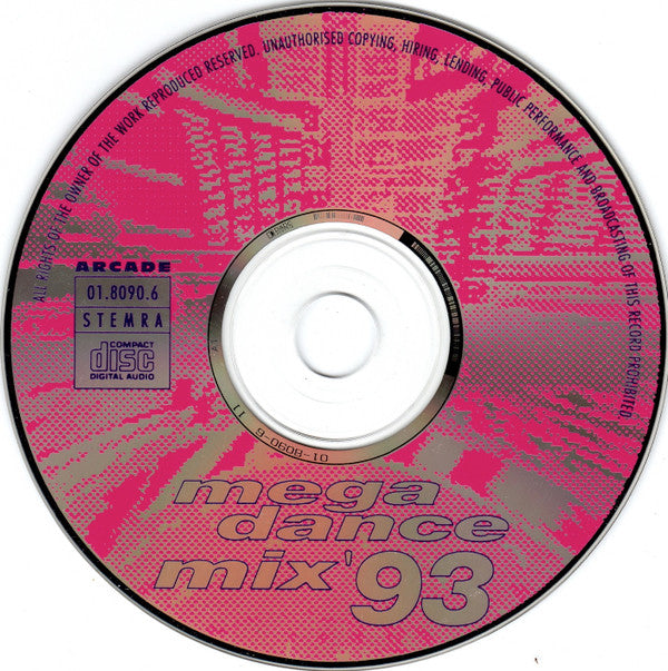 Various : Mega Dance Mix '93 (A 30 Traxx Non Stop Mix) (CD, Mixed)