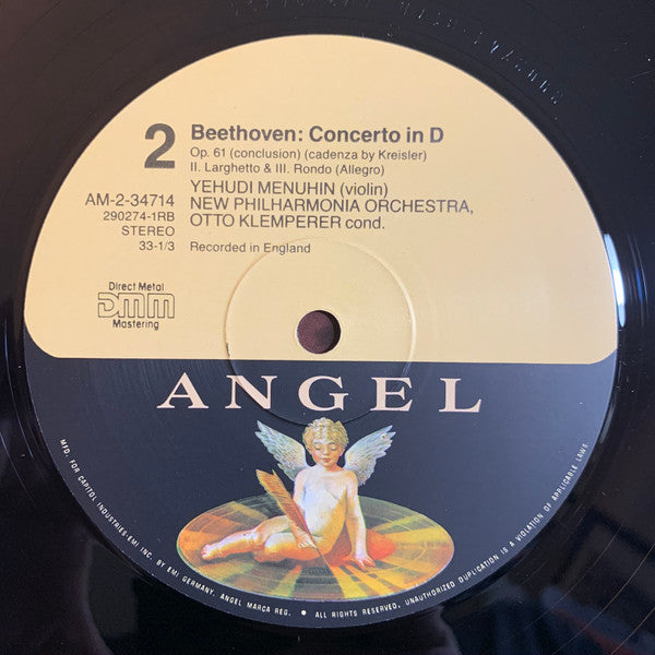 Ludwig van Beethoven, Yehudi Menuhin, New Philharmonia Orchestra, Otto Klemperer : Violinkonzert = Violin Concerto (LP, RM)