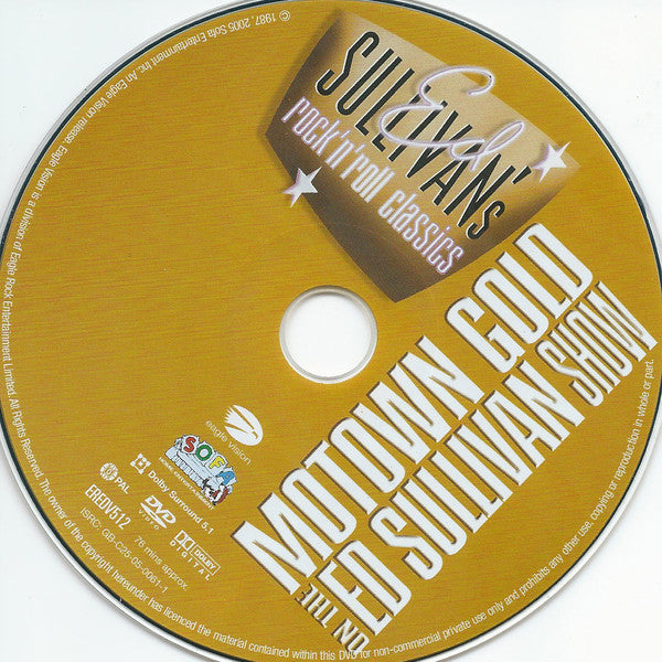 Various : Motown Gold On The Ed Sullivan Show (DVD-V, Comp, PAL)