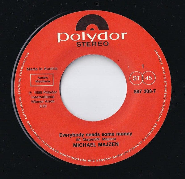 Mike Majzen : Everybody Needs Some Money (7", Single)
