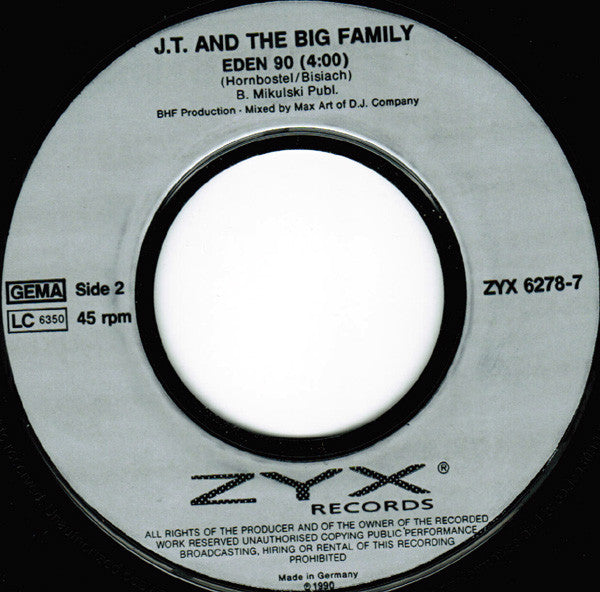 J.T. And The Big Family : Moments In Soul (7")
