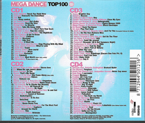 Various : Mega Dance Top 100 (Winter Edition 2009) (4xCD, Comp)