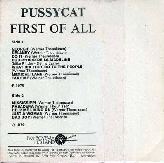 Pussycat (2) : First Of All (Cass, Album)