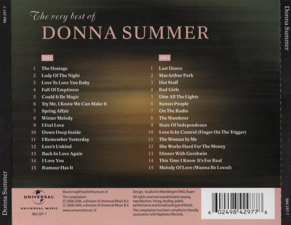 Donna Summer : The Very Best Of Donna Summer (2xCD, Comp)