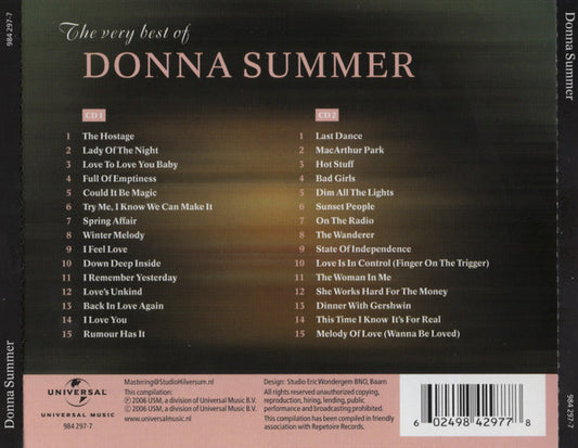 Donna Summer : The Very Best Of Donna Summer (2xCD, Comp)