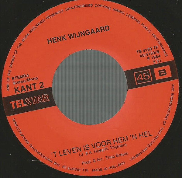 Henk Wijngaard : Weg Van De Snelweg (7", Single)