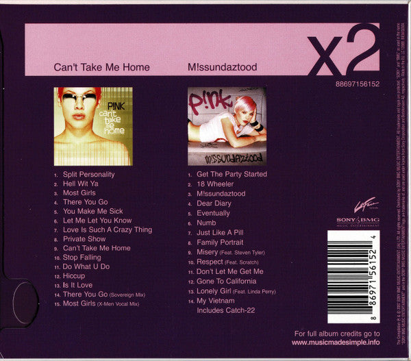 P!NK : Can't Take Me Home / M!issundaztood (CD, Album, RE + CD, Album, RE + Box, Comp)