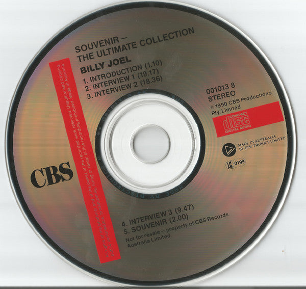 Billy Joel : Interview With Billy Joel (CD, Promo)
