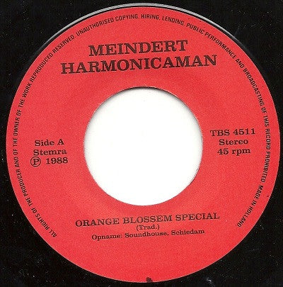 Meindert Derks : Harmonicaman (7", Single)